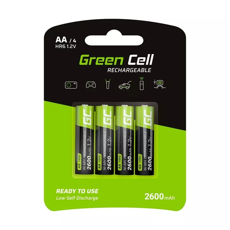 Green Cell 4x AA HR6 Baterijos 2600mAh