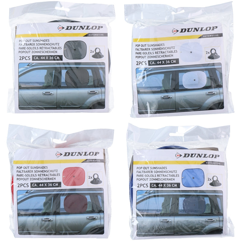 Dunlop - Automobilio šoninių langų apsauga nuo saulės 36x44 cm 2 vnt. (raudona)