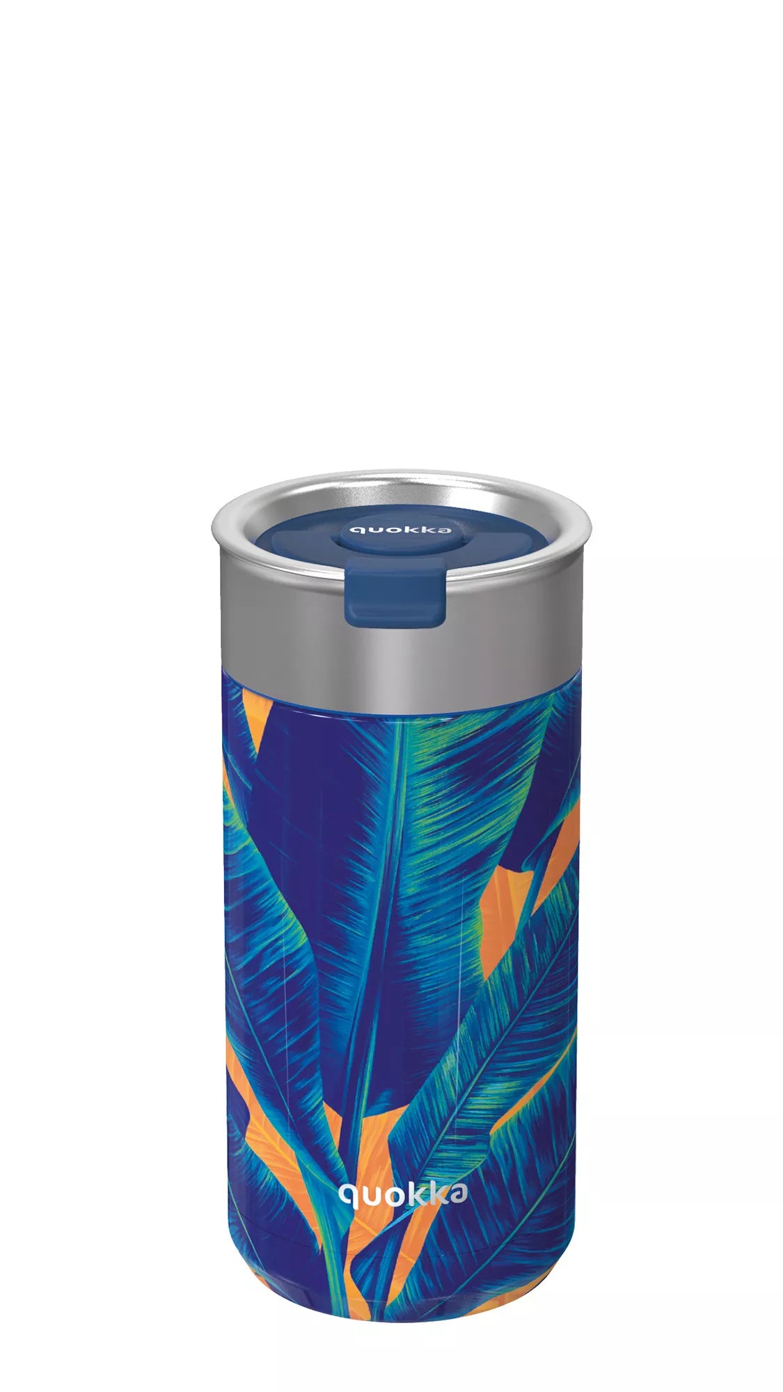 Quokka Boost - Nerūdijančio plieno termo puodelis 400 ml (Mėlynos džiunglės)