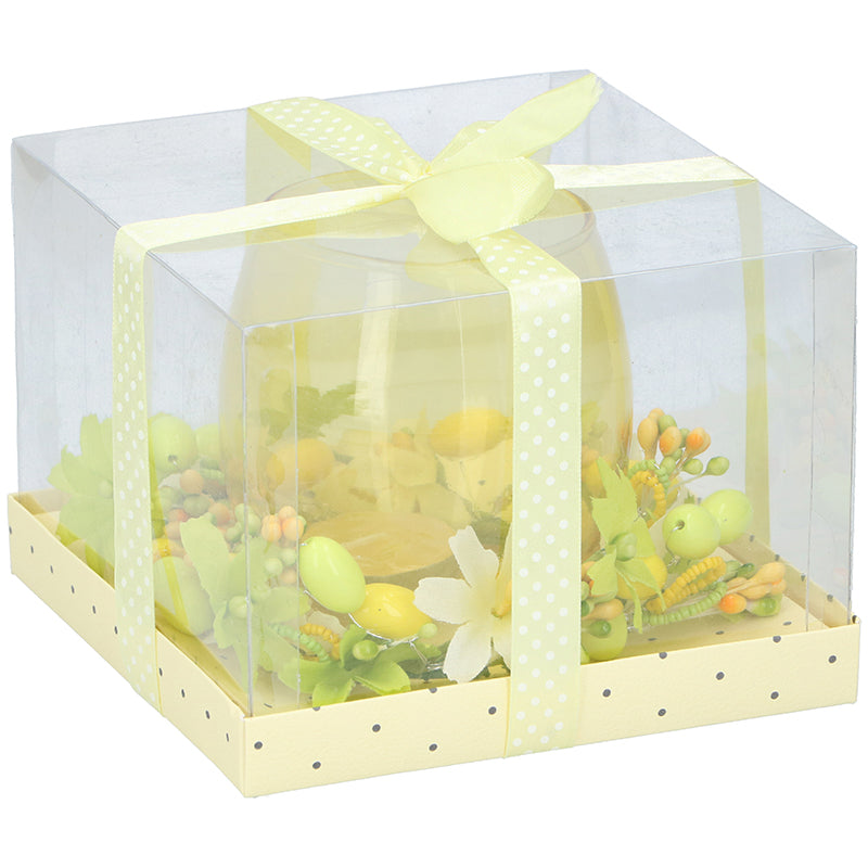 Arti Casa - Velykinė žvakė stiklinėje 11 cm (Geltona)