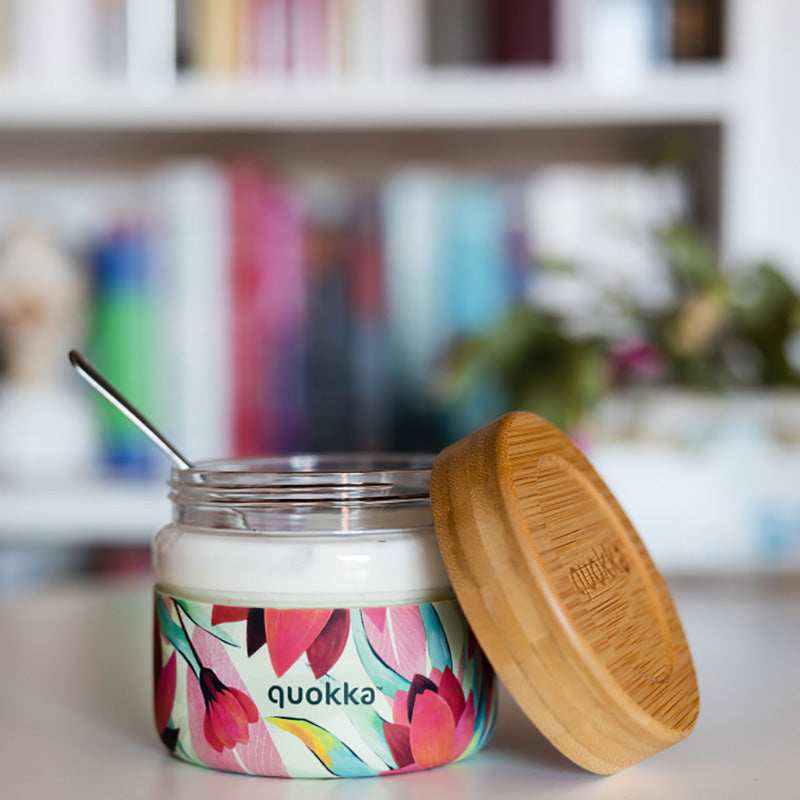 Quokka Deli Maisto Indelis - Stiklinis maisto indas / Pietų dėžutė 500 ml (Pavasaris)