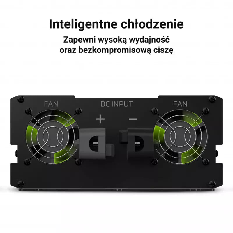 Green Cell - Įtampos keitiklis Inverteris 12V į 230V 1500W/3000W Gryna sinusinė banga