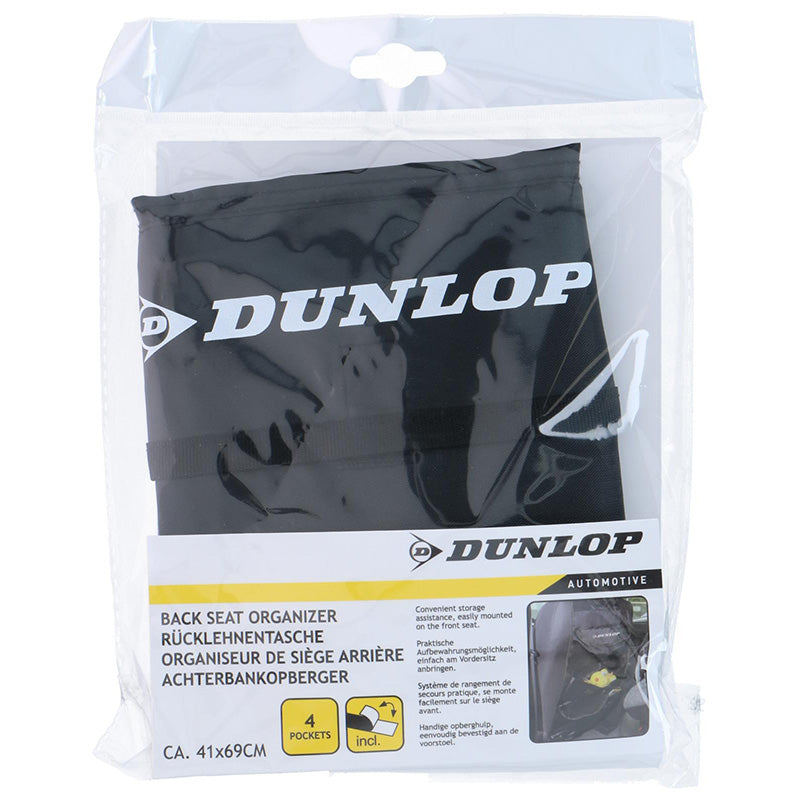 Dunlop - Automobilinis organizatorius / daiktadėžės laikiklis / sėdynės apsauga (juodas)