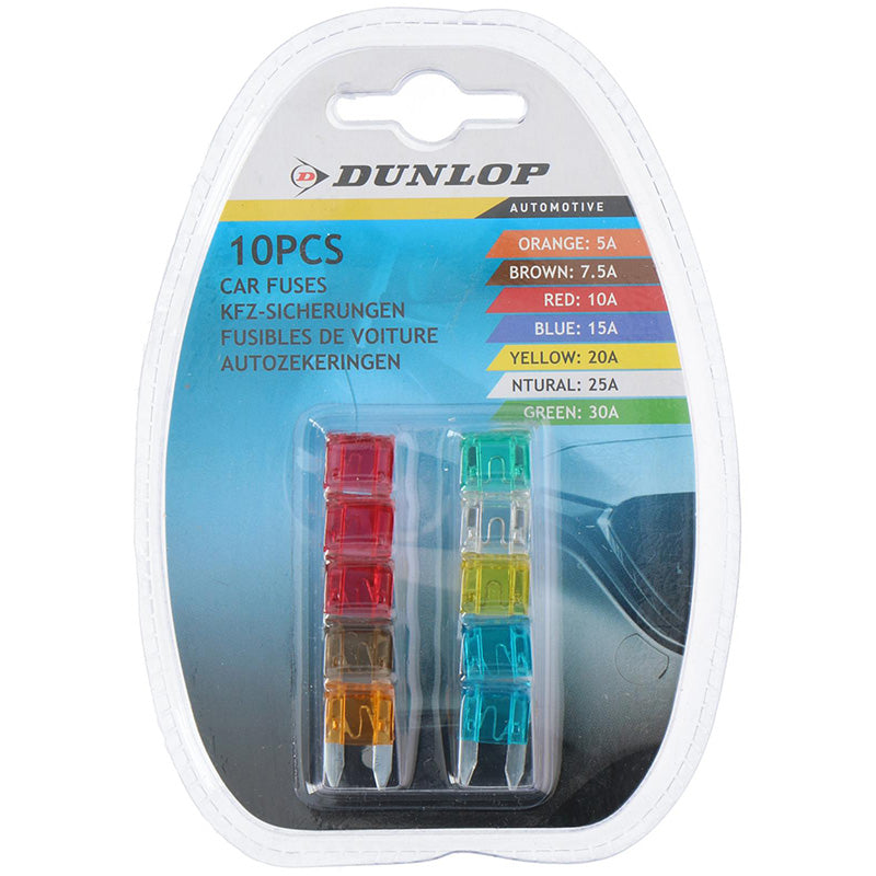 Dunlop - Automobiliniai saugikliai 10 vnt.