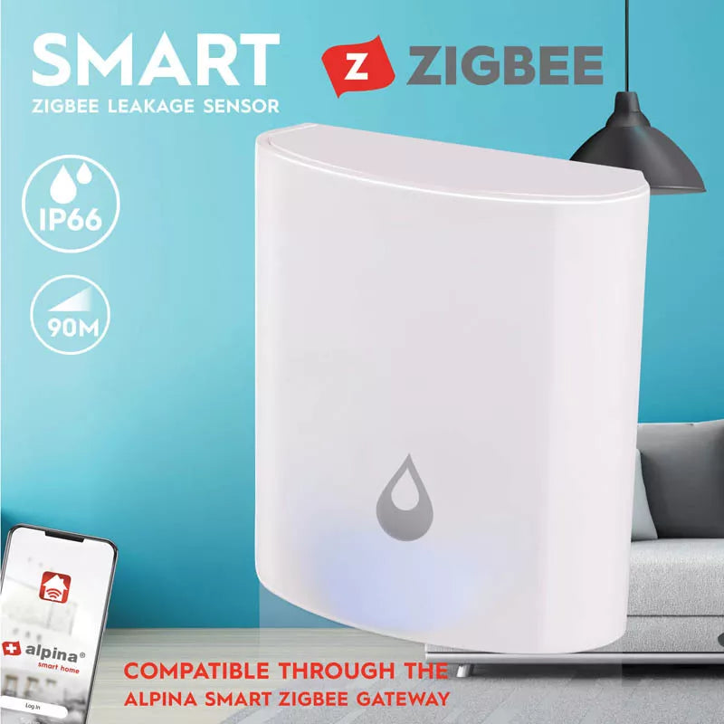 Alpina - Zigbee išmaniojo tinklo užliejimo jutiklis