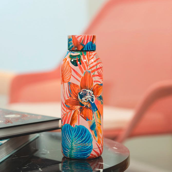 Quokka Solid – Nerūdijančio plieno dvigubų sienelių, vakuuminės izoliacijos termosas, 510 ml (Orchid Pink)