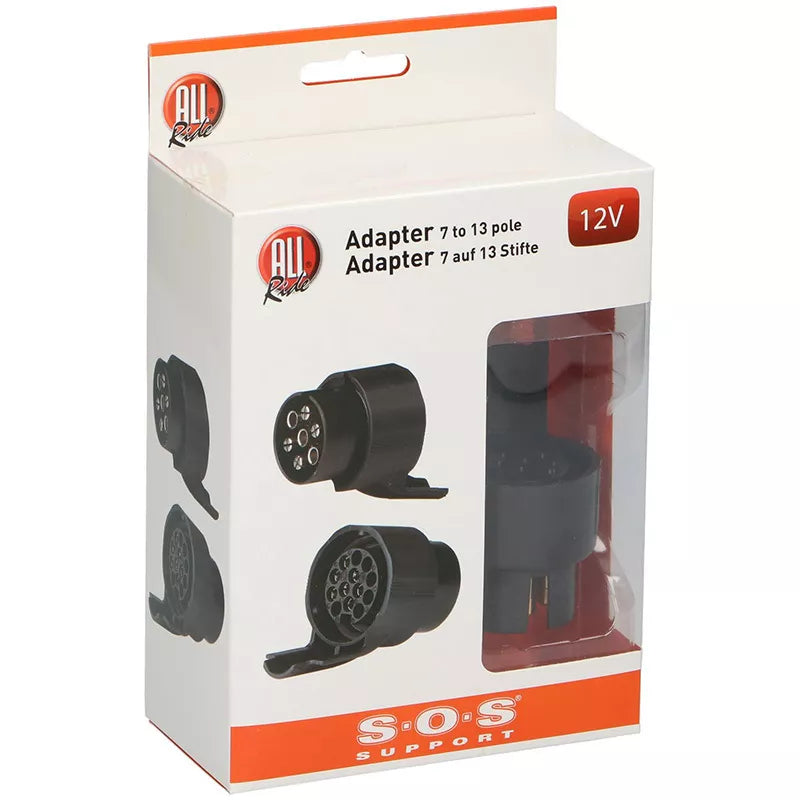 All Ride - 7/13 kontaktų 12V vilkimo jungties lizdo adapteris