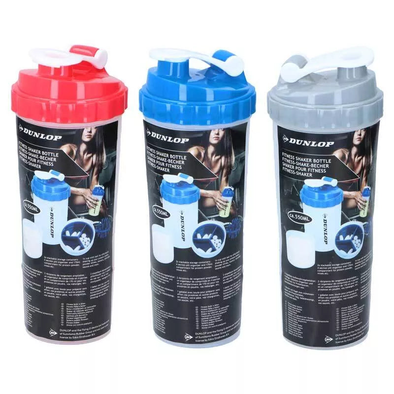 Dunlop - Sportinis kokteilių plaktuvas su patogiu uždarymu, 550 ml