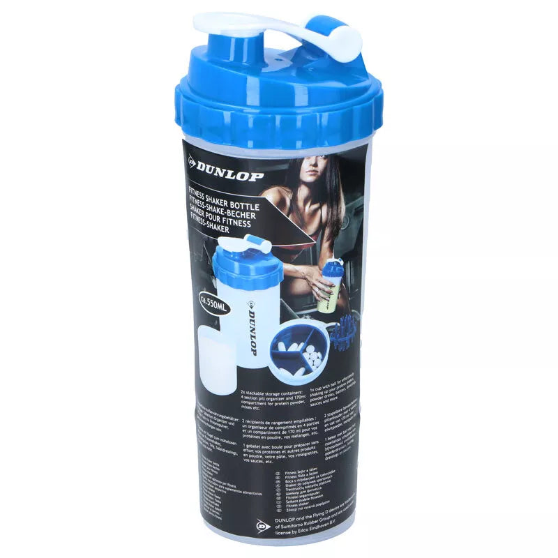 Dunlop - Sportinis kokteilių plaktuvas su patogiu uždarymu, 550 ml