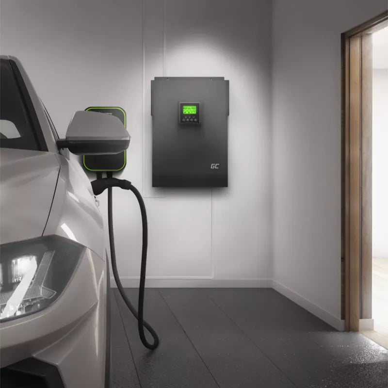 Green Cell - Saulės keitiklis, Off-Grid, su MPPT saulės įkrovikliu, 48VDC, 230VAC, 3000VA/3000W, gryna sinusinė banga