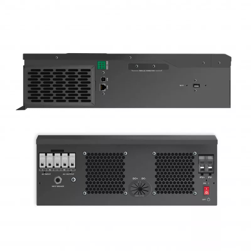 Green Cell - Saulės keitiklis, Off-Grid, su MPPT saulės įkrovikliu, 48VDC, 230VAC, 3000VA/3000W, gryna sinusinė banga