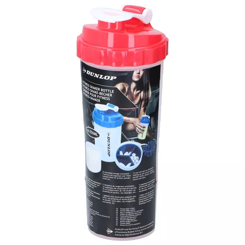 Dunlop - Sportinis kokteilių plaktuvas su patogiu uždarymu, 550 ml