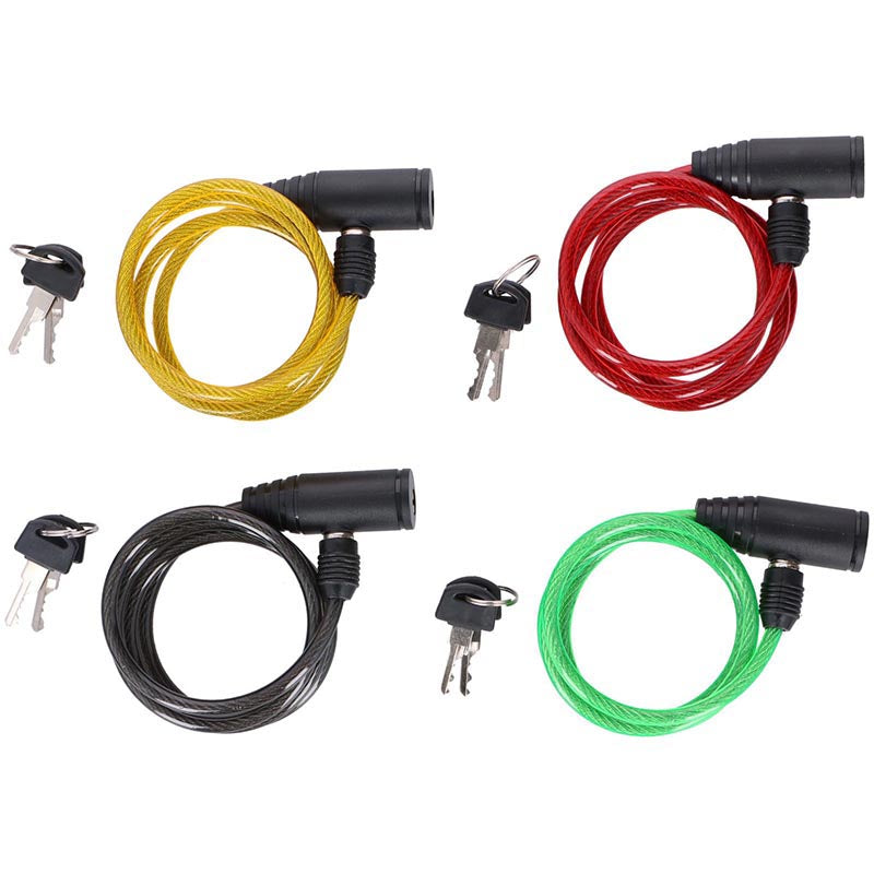 Dunlop - Rakinamas spiralinis dviračio užraktas (Geltonas)