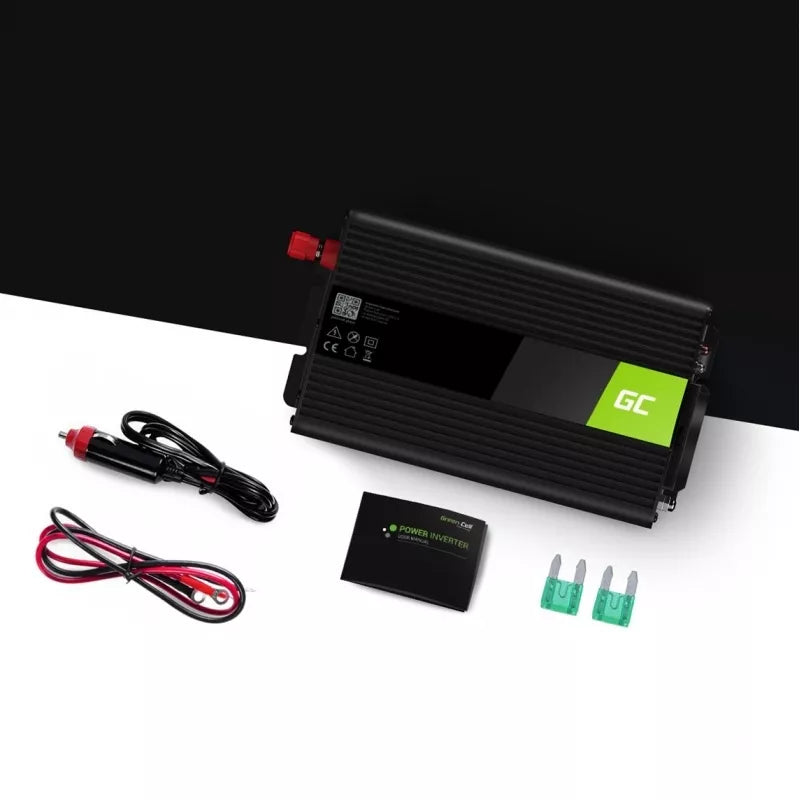 Green Cell Įtampos keitiklis Inverteris 12V į 230V 500W / 1000W Modifikuota sinusinė banga