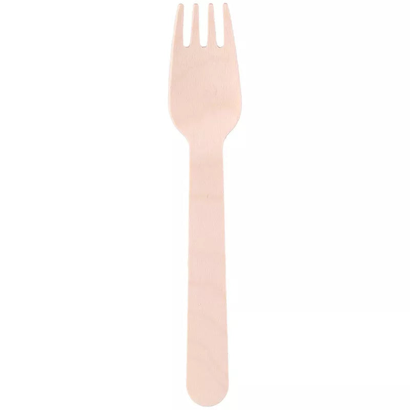 Alpina - Vienkartinės medinės šakutės 16 cm 50 vnt.