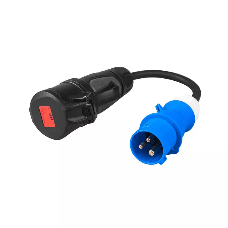 Green Cell - Energijos adapteris Mėlynas CEE 16A 230V 3P į Raudonas CEE 16A 400V 5P