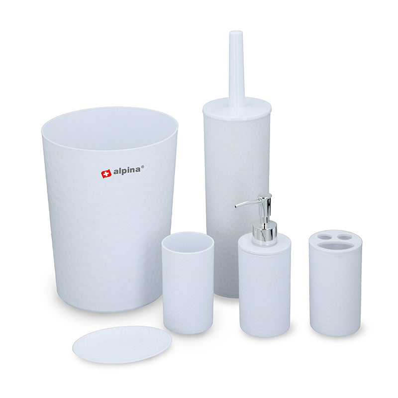 Alpina - vonios komplektas 6 dalys (balta)