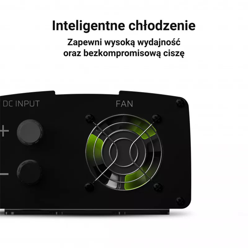 Green Cell - Įtampos keitiklis Inverteris 24V į 230V 1000W/2000W su gryna sinusoidė
