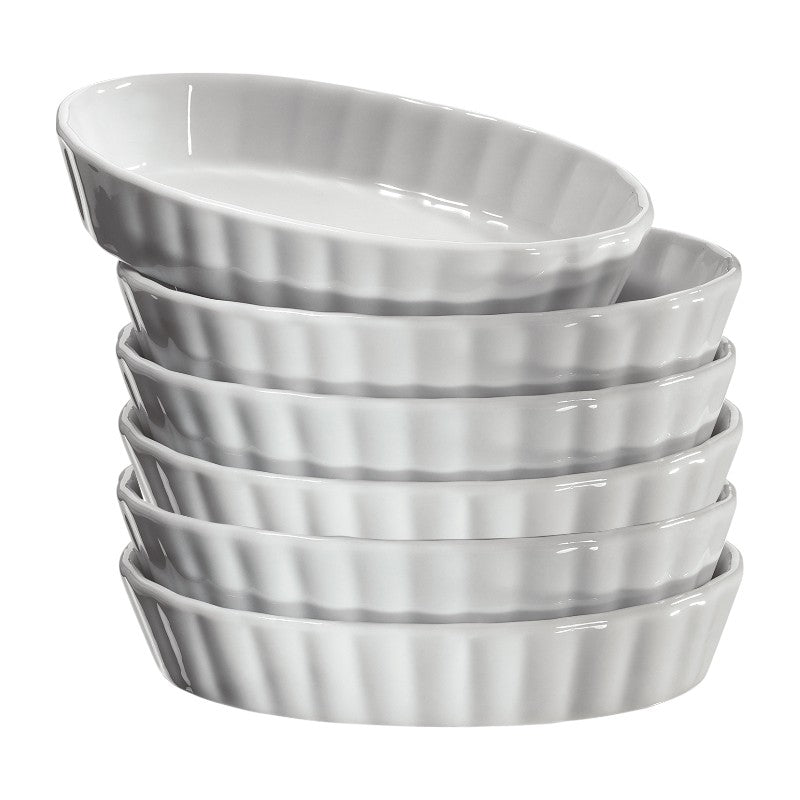 Küchenprofi Burgundy – Porcelianinis indelis „crème brûlée“, 14×8,5×2,5 cm, 6 vnt. rinkinys