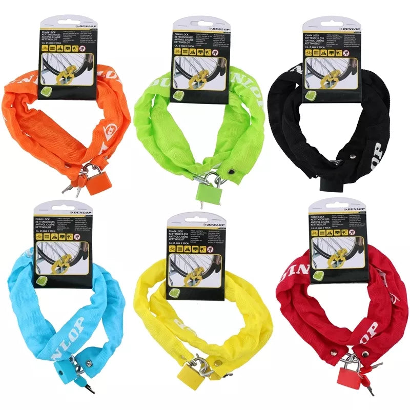Dunlop - Dviračio spyna nuo vagysčių 90 cm (Geltona)