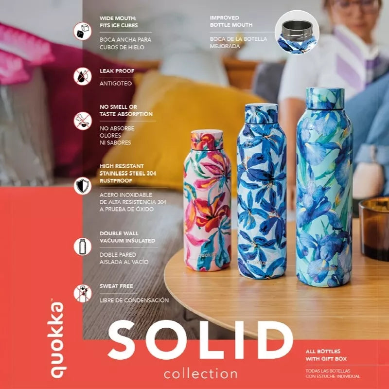 Quokka Solid - Nerūdijančio plieno termo buteliukas 510 ml (Baltas)