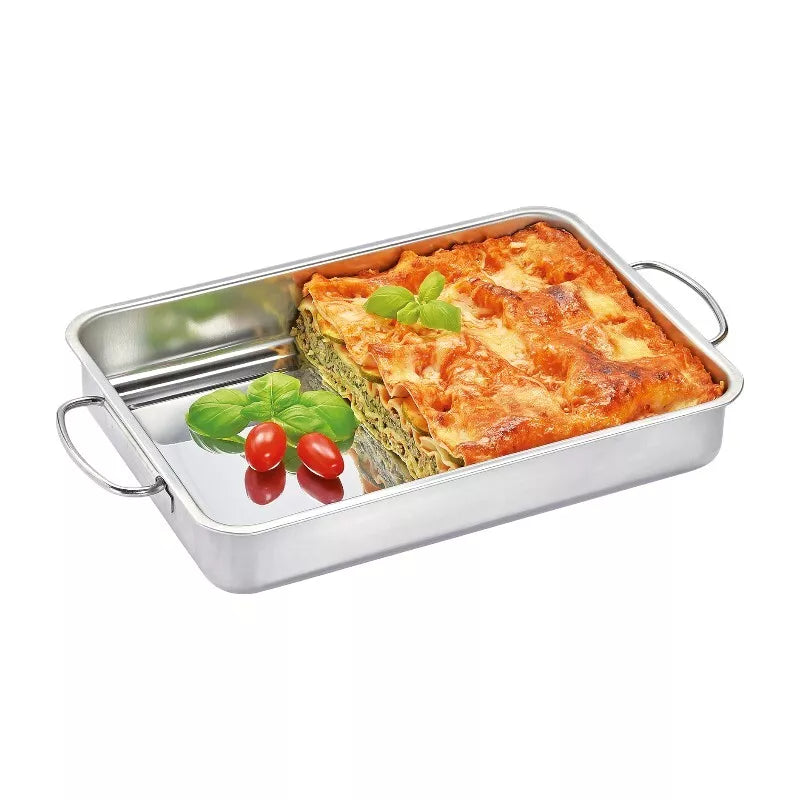 Küchenprofi Style - Nerūdijančio plieno kepimo skarda su grotelėmis 40×31.5×6.5 cm