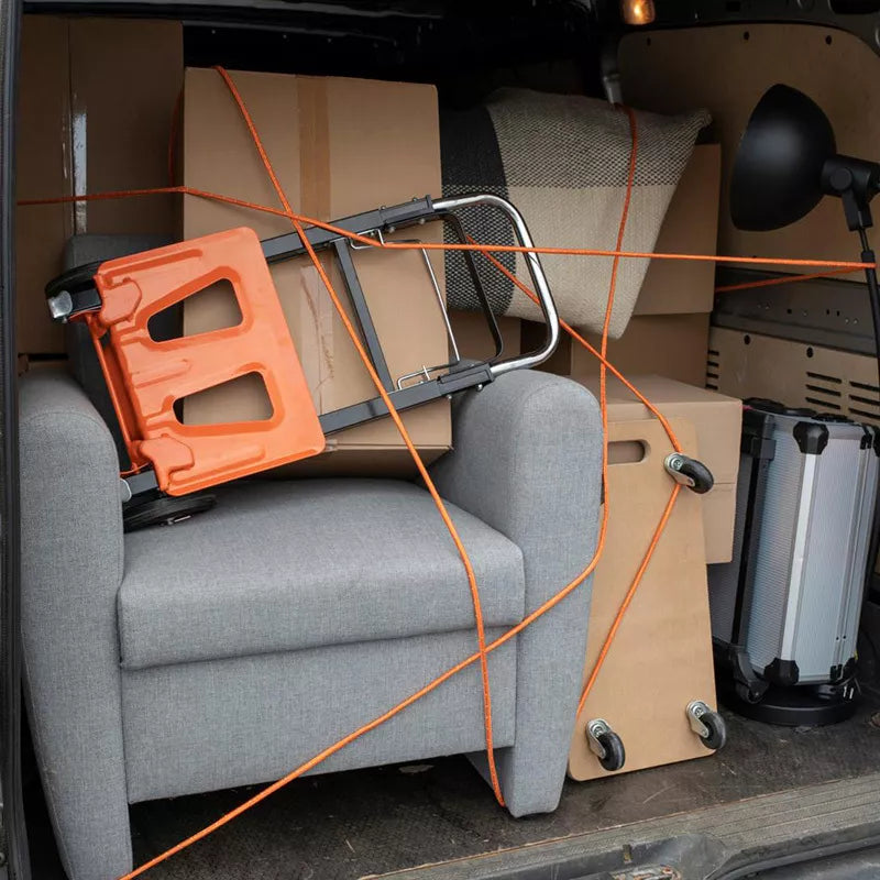 Black&Decker – Transportavimo virvė su atspindinčiais elementais + vyniotuvas 4mm / 20m