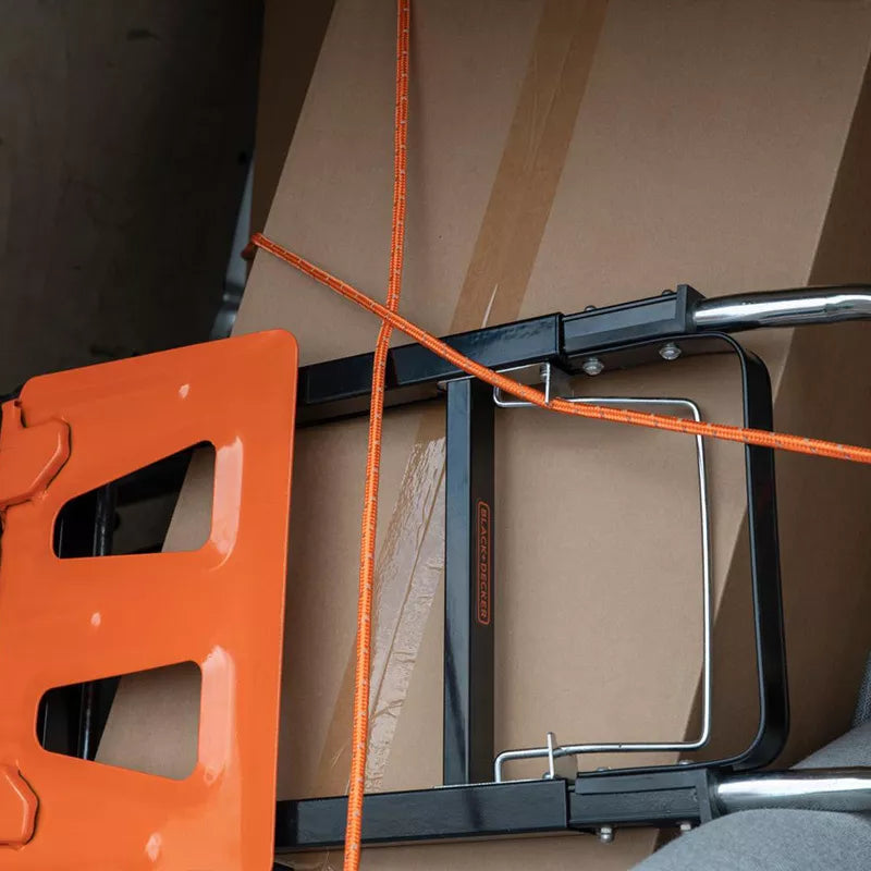 Black&Decker – Transportavimo virvė su atspindinčiais elementais + vyniotuvas 4mm / 20m