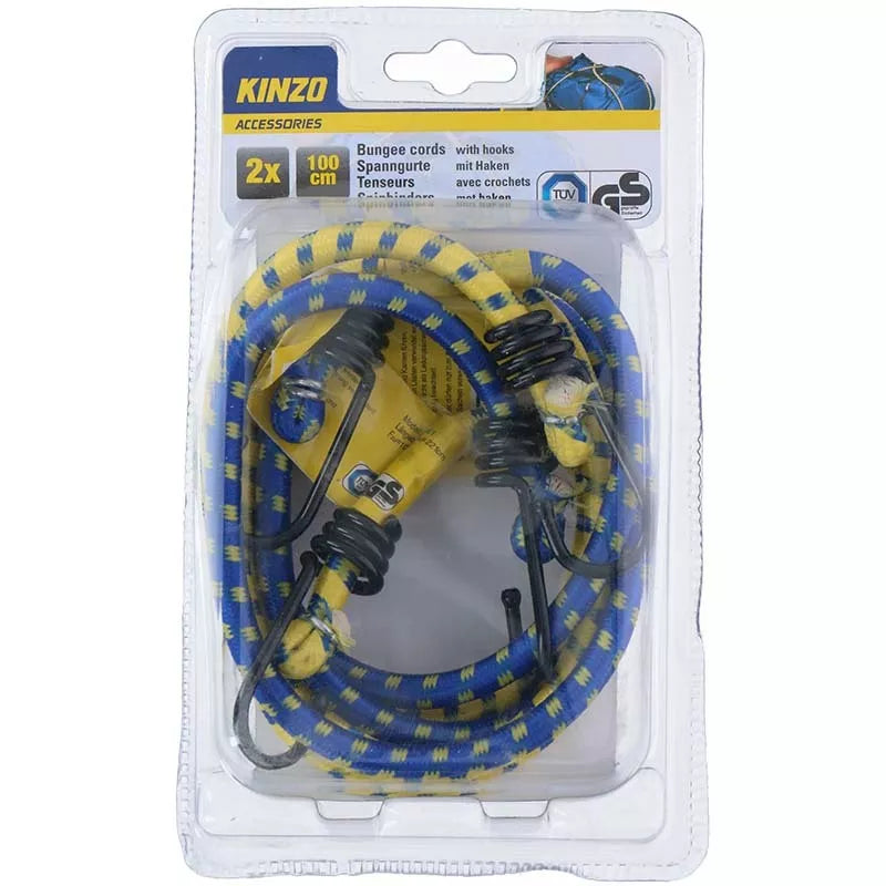 Kinzo - Dirželiai bagažui tvirtinti 100 cm 2 vnt. (mėlyni)