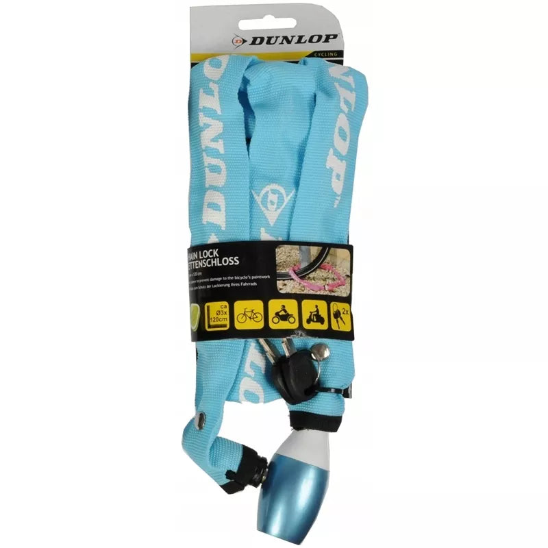 Dunlop - Dviračio spyna su grandinine grandine 120cm (Mėlyna)