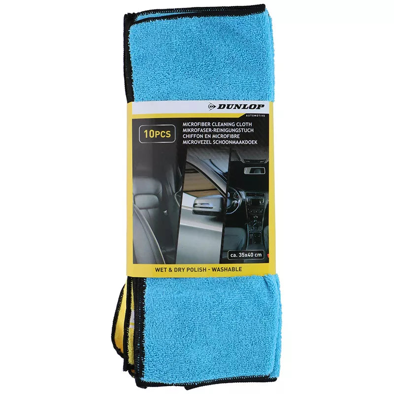 Dunlop - Universalūs mikropluošto automobiliniai šluostukai 35x40 cm 10 vnt.