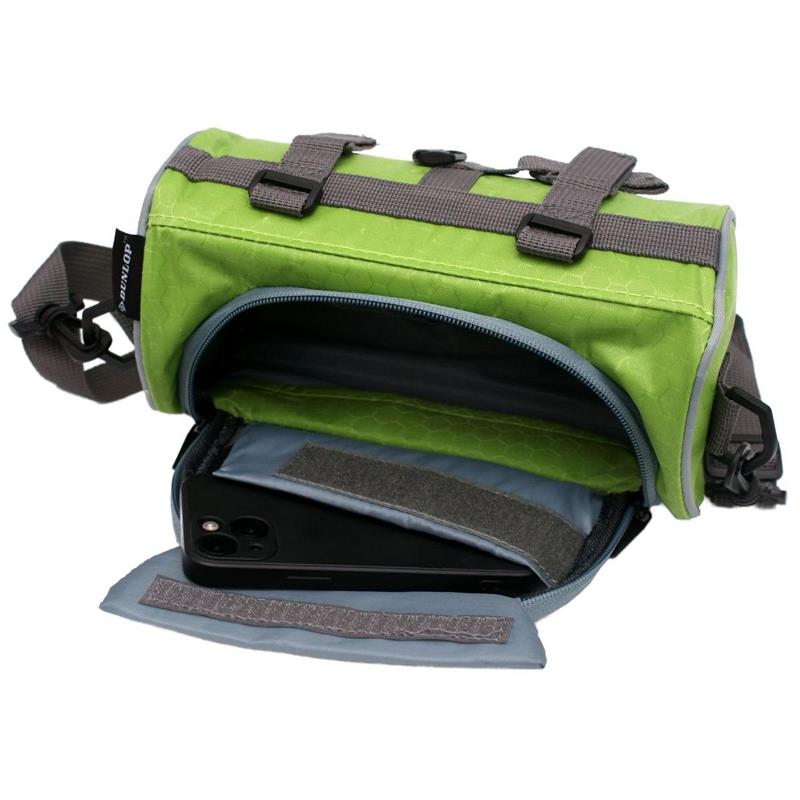 Dunlop - Rankenos krepšys / dviračio krepšys su išmaniojo telefono kišene (žalias)