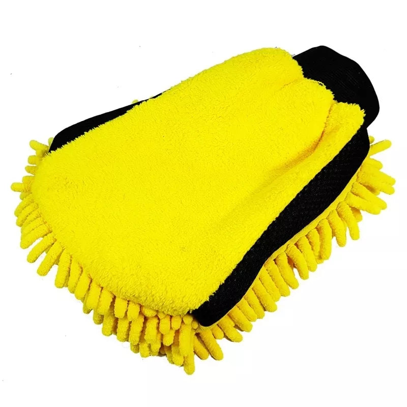 Dunlop - 2 viename mikropluoštinė automobilio plovimo pirštinė su kutukais