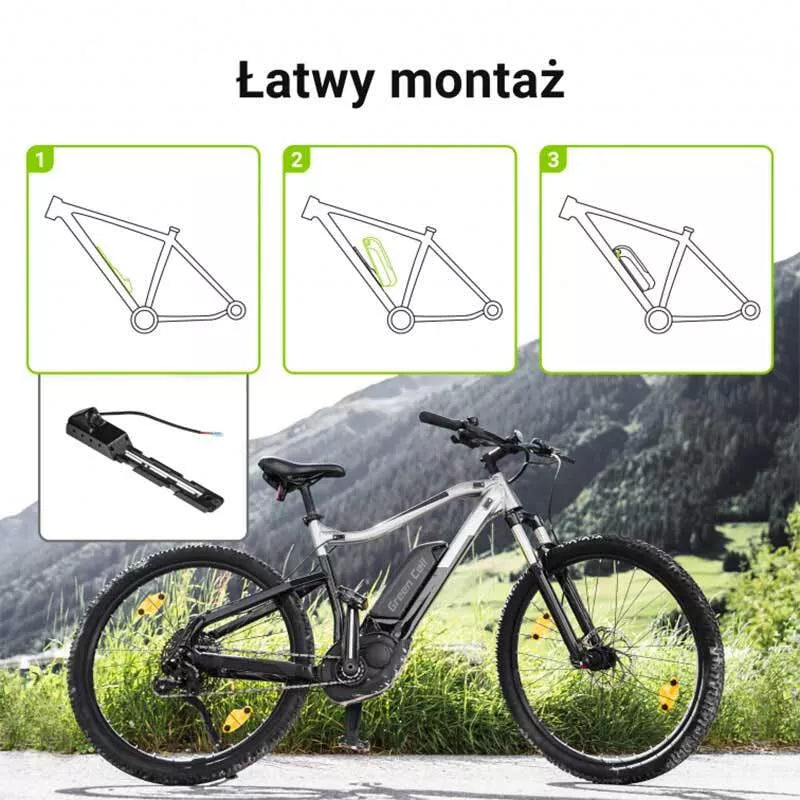 Green Cell - 15.6Ah (562Wh) akumuliatorius elektriniam dviračiui E-Bike 36V