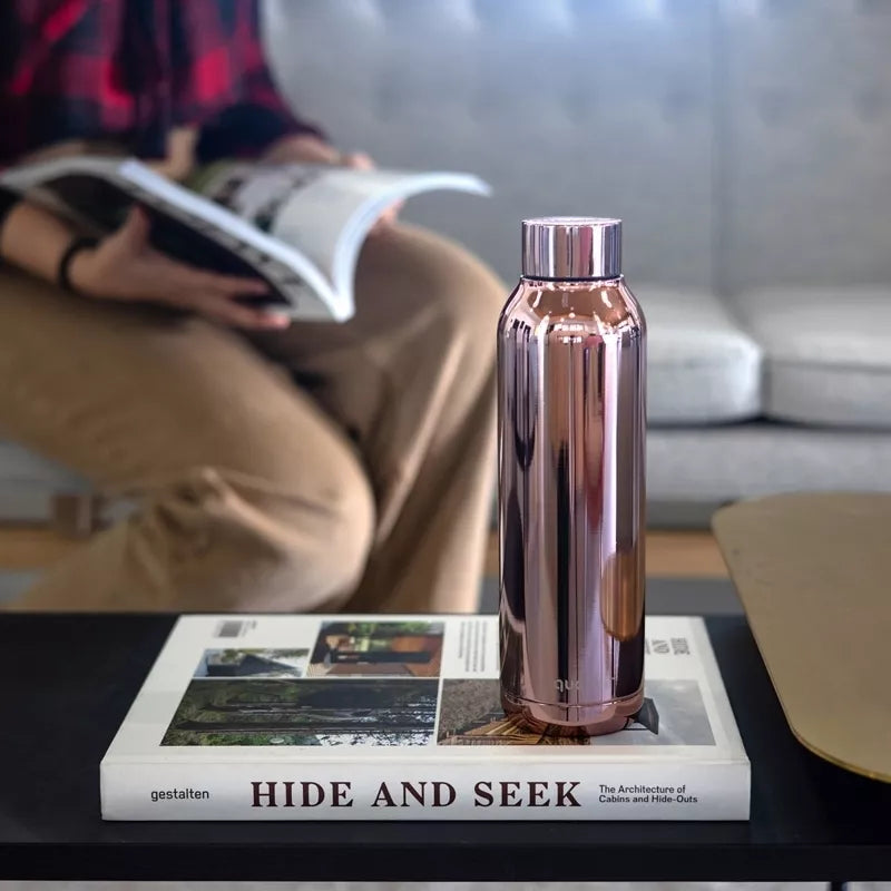 Quokka Solid – 630 ml nerūdijančio plieno termo butelis (Elegantiškas rožinis auksas)