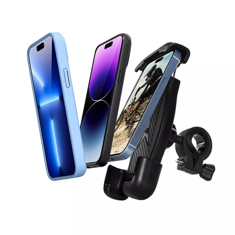 Crong Bikeclip Enduro - Telefono laikiklis dviračiui ir motociklui (juodas)
