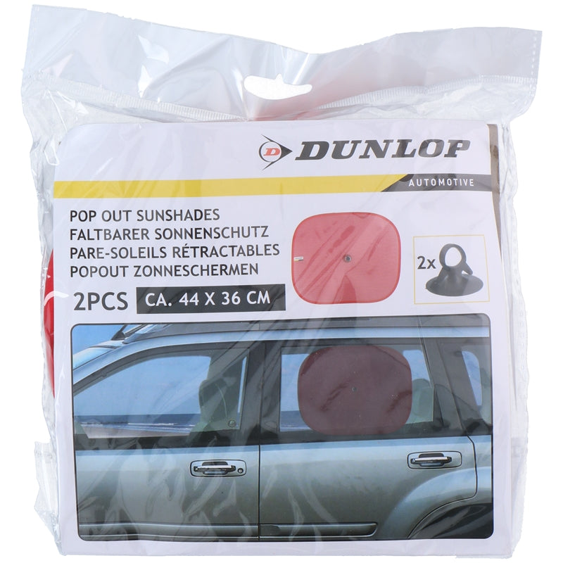 Dunlop - Automobilio šoninių langų apsauga nuo saulės 36x44 cm 2 vnt. (raudona)