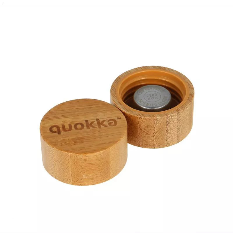Quokka Storm - Apvalus 700ml stiklinis butelis su silikoniniu užvalkalu (Kaštoninė)