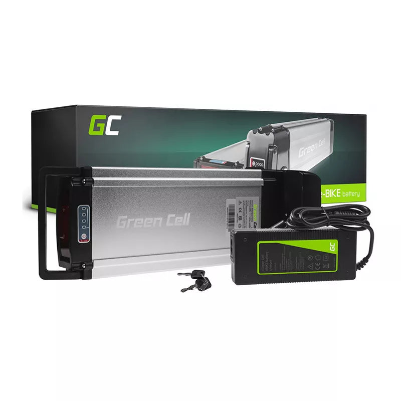 Green Cell - Elektrinio dviračio akumuliatorius su įkrovikliu 36V 12Ah 432Wh Li-Ion RCA