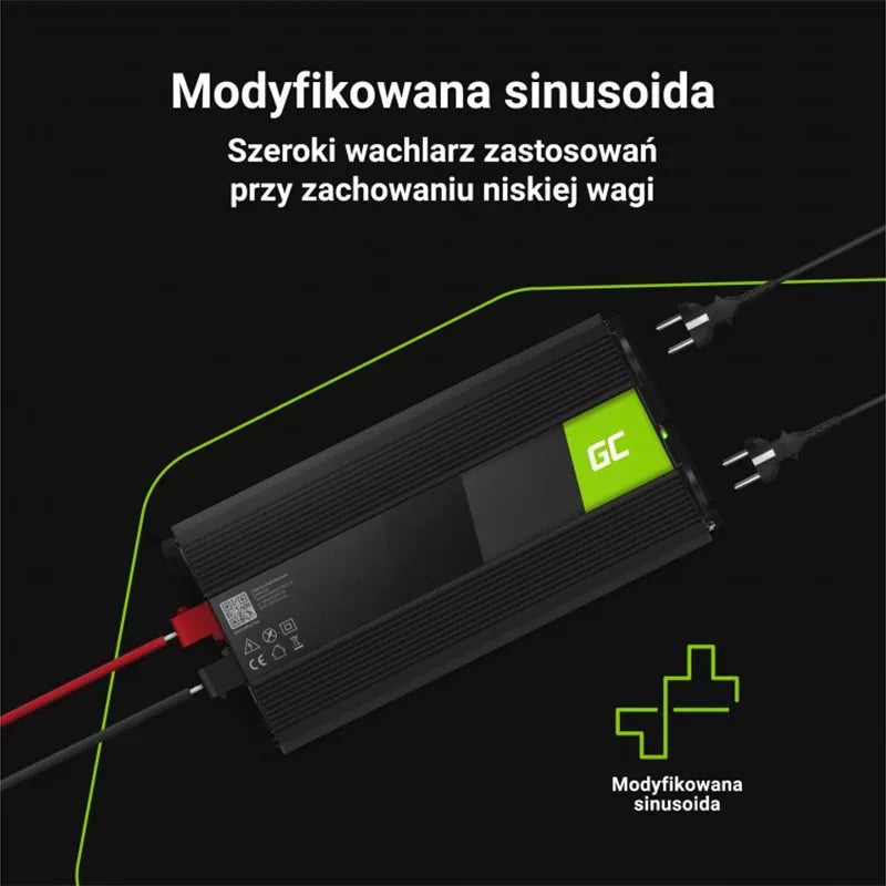 Green Cell - Įtampos keitiklis Inverterius 12V į 230V 2000W / 4000W Modifikuota sinusinė banga