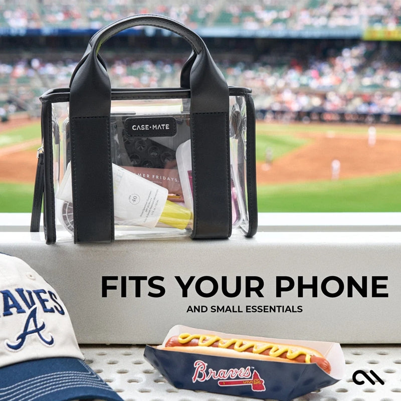 Case-Mate Mini rankinė - Neperšlampama rankinė ant peties (Vidurnakčio juoda/Permatoma)