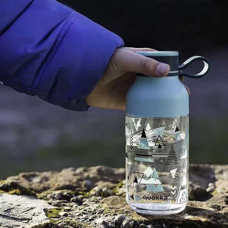 Quokka Ice Kids su dirželiu – Ecozen vandens buteliukas 430 ml su dirželiu (Indiškas)