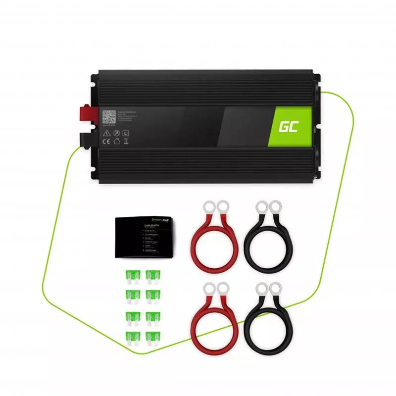 Green Cell - Įtampos keitiklis Inverterius 12V į 230V 2000W / 4000W Modifikuota sinusinė banga