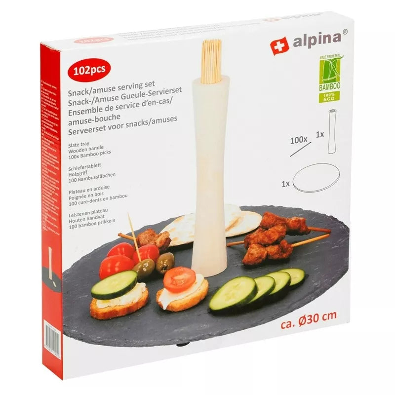 Alpina - Rinkinys užkandžiams patiekti, 30 cm