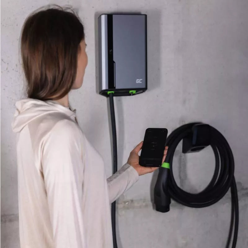 Green Cell - Habu laikiklis elektrinio transporto priemonės įkrovimo kabeliui su 2 tipo kištuku