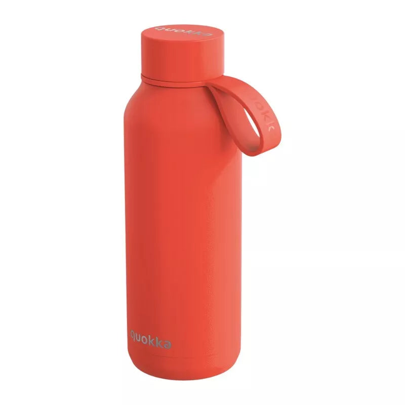 Quokka Solid su Dirželiu – Nerūdijančio Plieno Termo Buteliukas 510 ml su Dirželiu (Oranžinis)