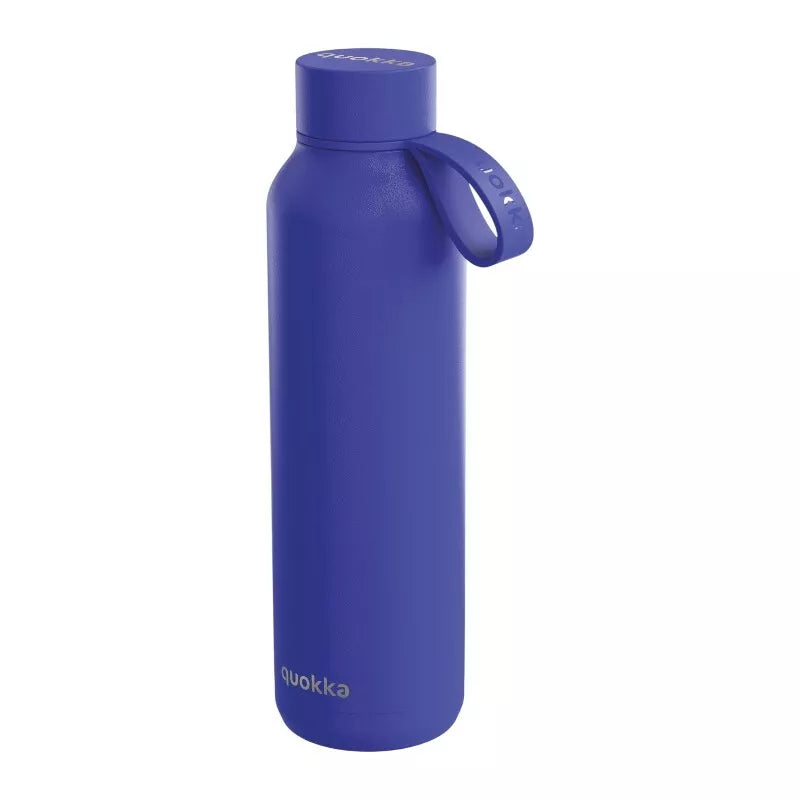 Quokka Solid Su Dirželiu – Nerūdijančio Plieno Termo Butelis 630 ml su Dirželiu (Vakaro Mėlynumo)