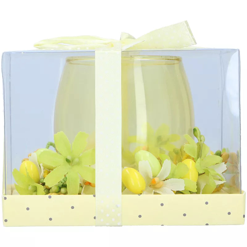Arti Casa - Velykinė žvakė stiklinėje 11 cm (Geltona)