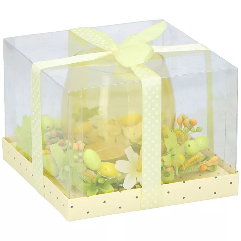 Arti Casa - Velykinė žvakė stiklinėje 11 cm (Geltona)