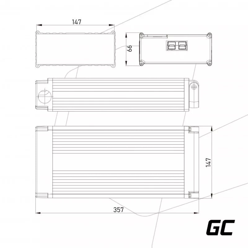 Green Cell - 15Ah (540Wh) baterija elektriniam 36V dviračiui